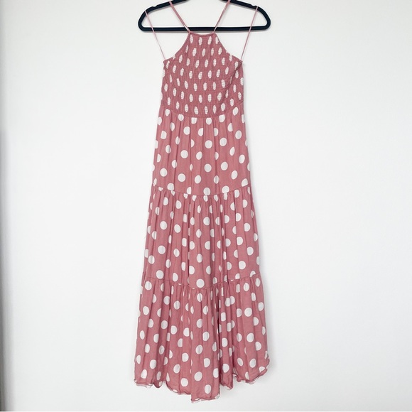 ZARA Polka Dot Midi Dress Back Cutout [XS] - Picture 1 of 6